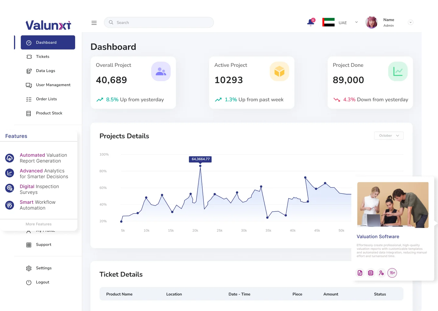 Valunxt Dashboard